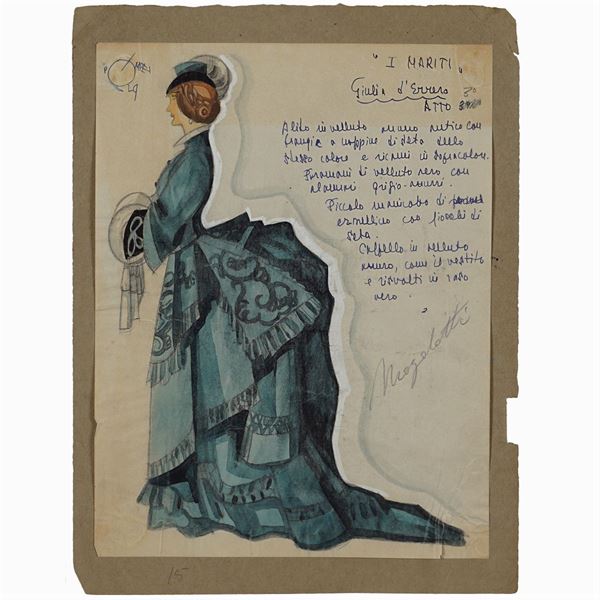 Costume sketches for "I Mariti"