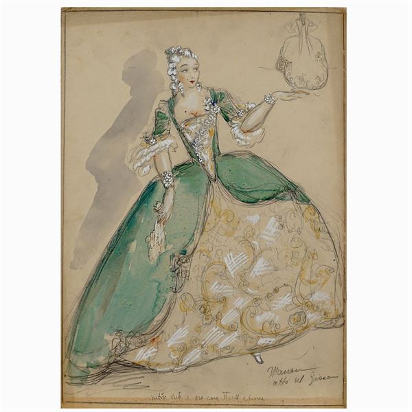Costume sketches for "Manon Lescaut"