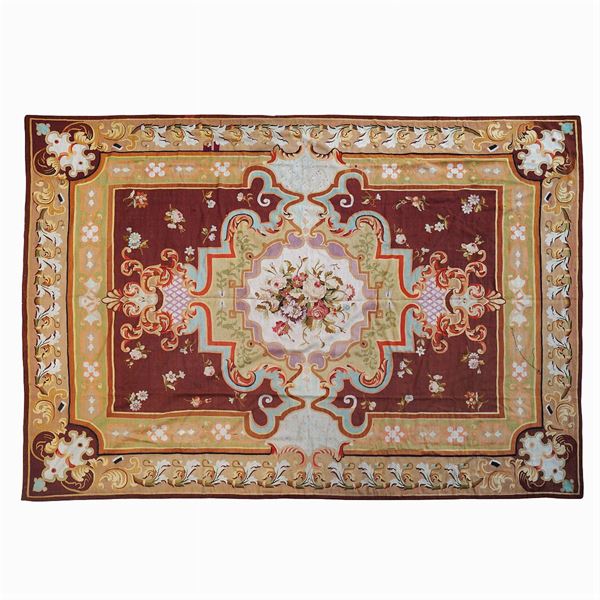 Napoleon III period Aubusson carpet  (France, mid 19th century)  - Auction Fine Art From a Tuscan Property - Colasanti Casa d'Aste