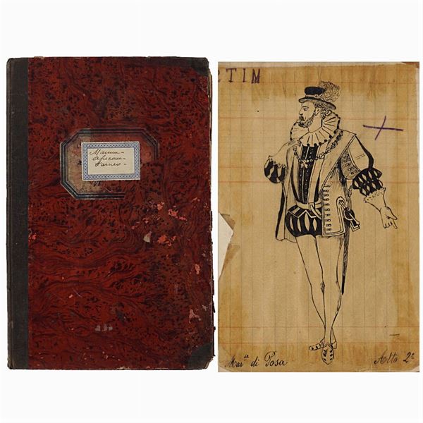 Collection of costume sketches