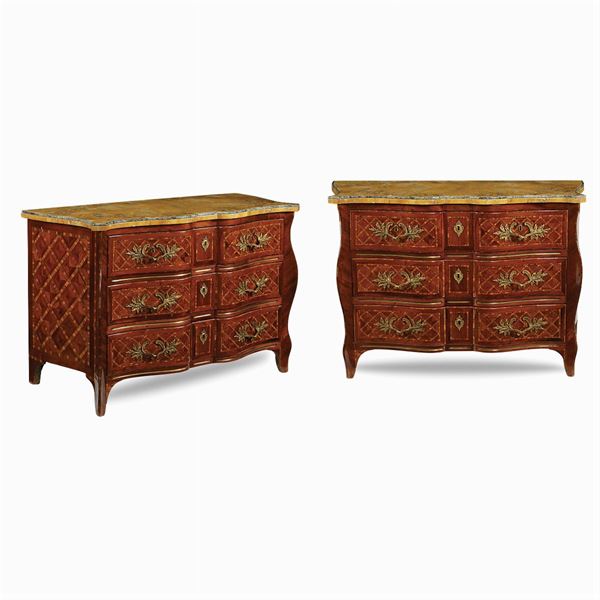 Pair of Louis XIV commodes