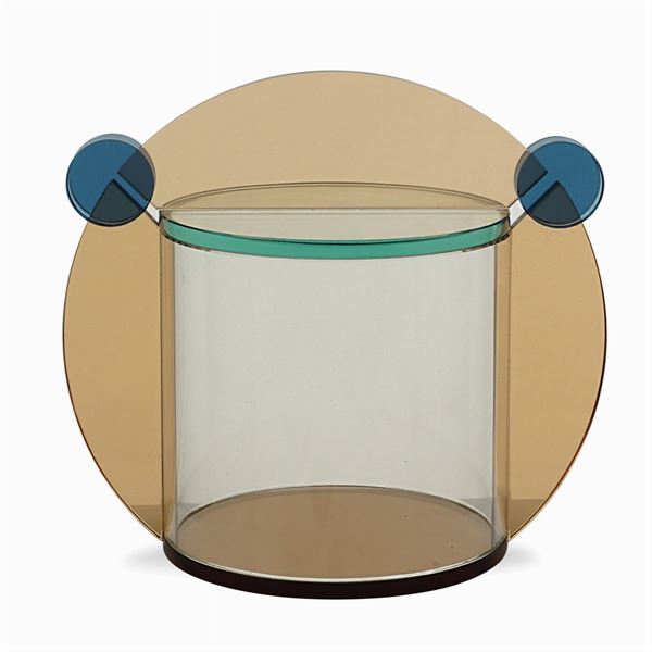 Transparent glass box with lid