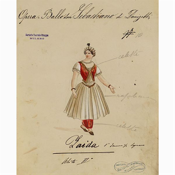 Costume sketches for "Don Sebastiano"