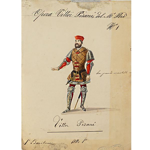 Costume sketches for "Vittor Pisani"