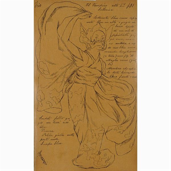 Costume sketches for "Iris"