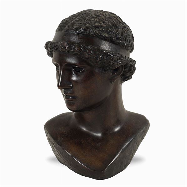 Burnished bronze portrait bust  (old manifacture)  - Auction Fine Art From a Tuscan Property - Colasanti Casa d'Aste