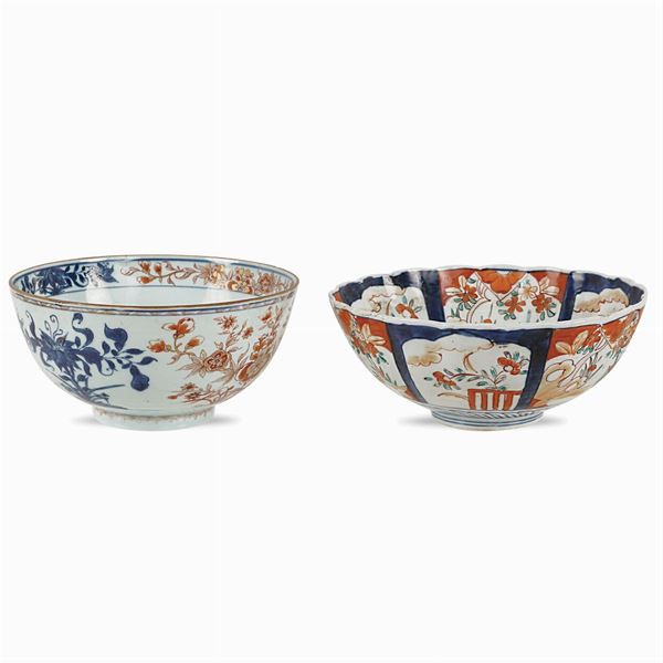 Two Imari porcelain bowls