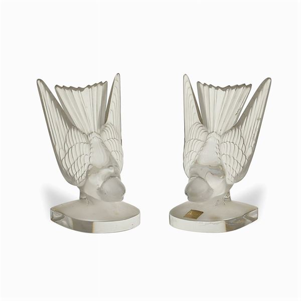 Lalique, crystal book-end