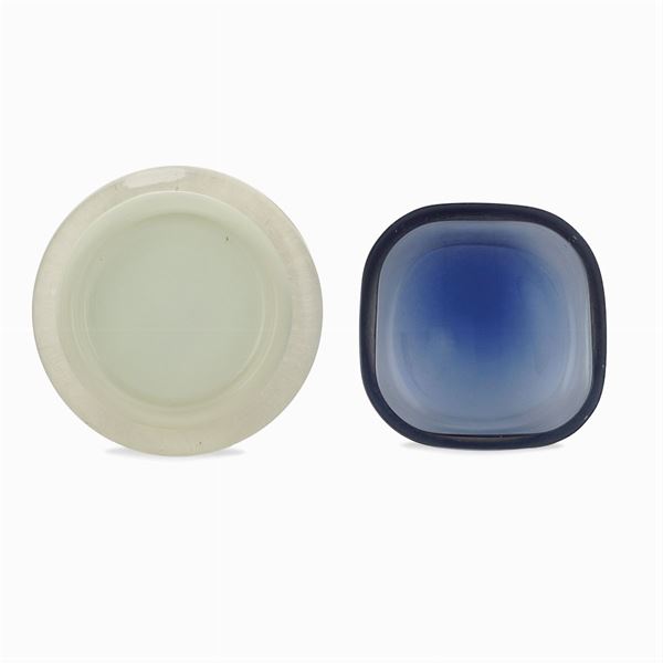 Two glass objects