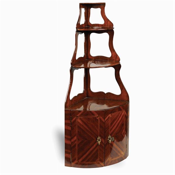 Cherry-wood corner cabinet