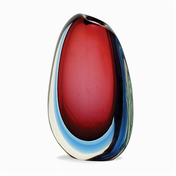 Bicolor glass vase
