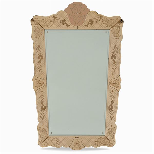 Pink crystal mirror