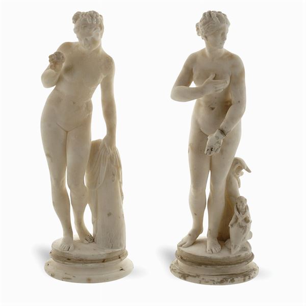 Two studies for white marble sculptural groups