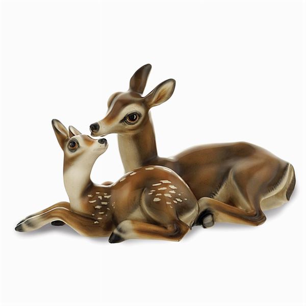 C. A. M. glazed ceramic group