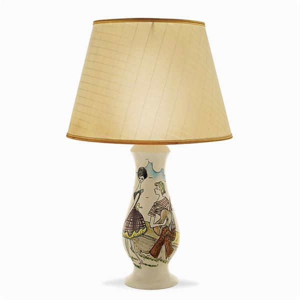 Ceramic table lamp, Esperia manifacture