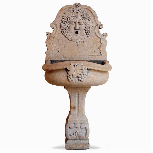 Garda yellow marble wall fountain  (old manifacture)  - Auction Fine Art From a Tuscan Property - Colasanti Casa d'Aste