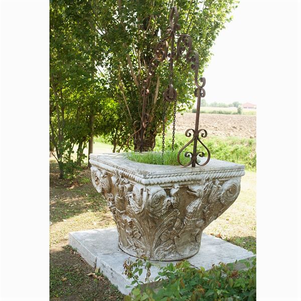 White marble well  (old manifacture)  - Auction Fine Art From a Tuscan Property - Colasanti Casa d'Aste