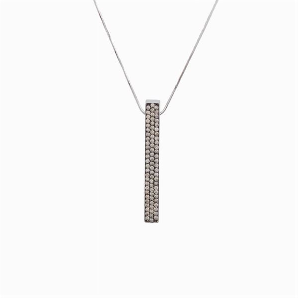 18kt white gold "match" pendant