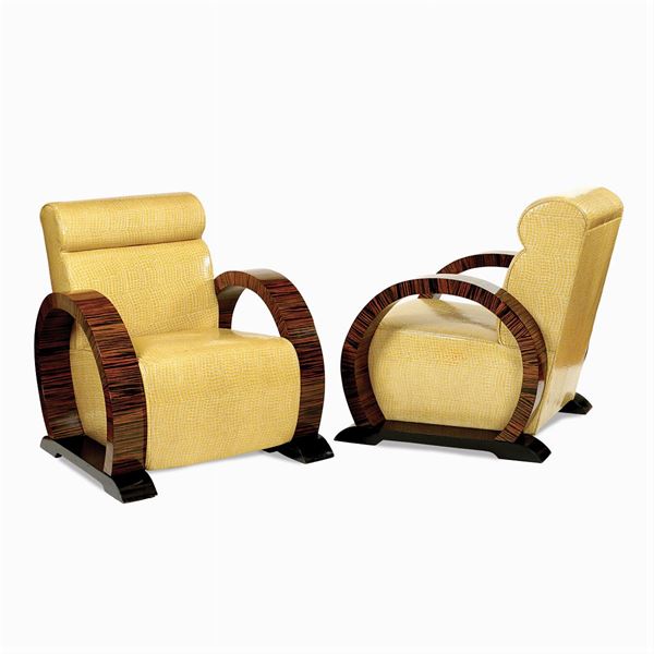 Pair of Deco' line armchairs