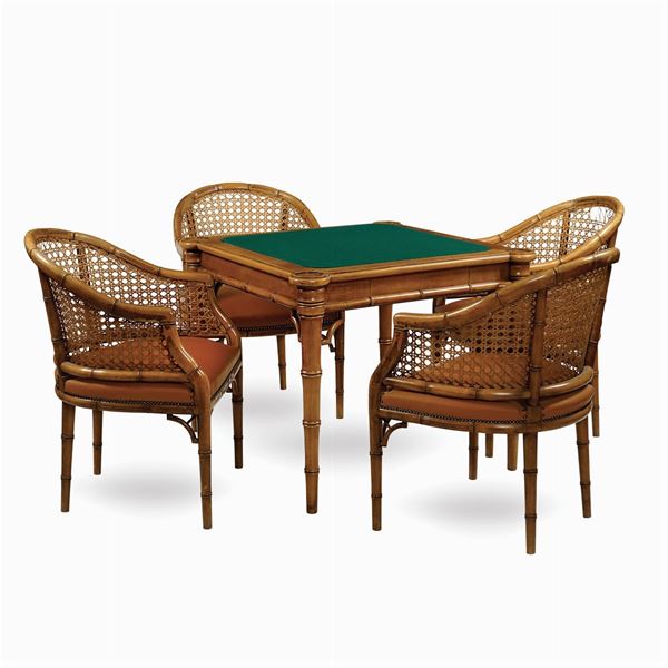 Tanganyika walnut game table