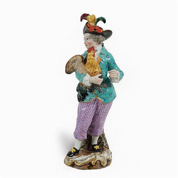 Polychrome porcelain figure