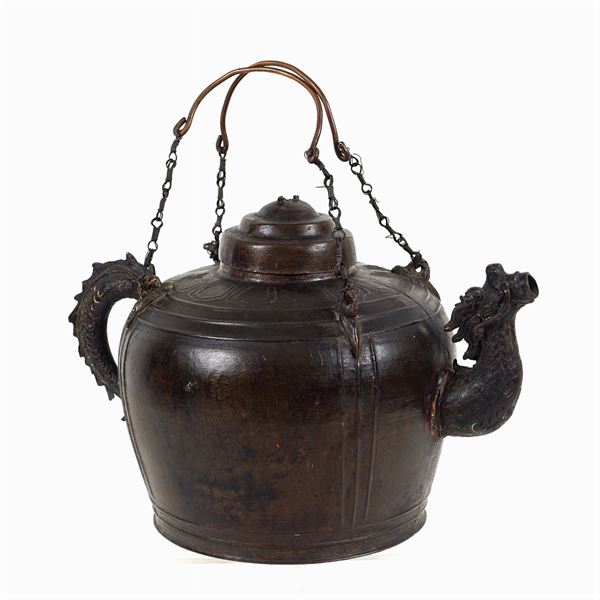 Burnished bronze jug