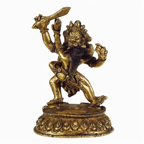 Gilded bronze sculpture
