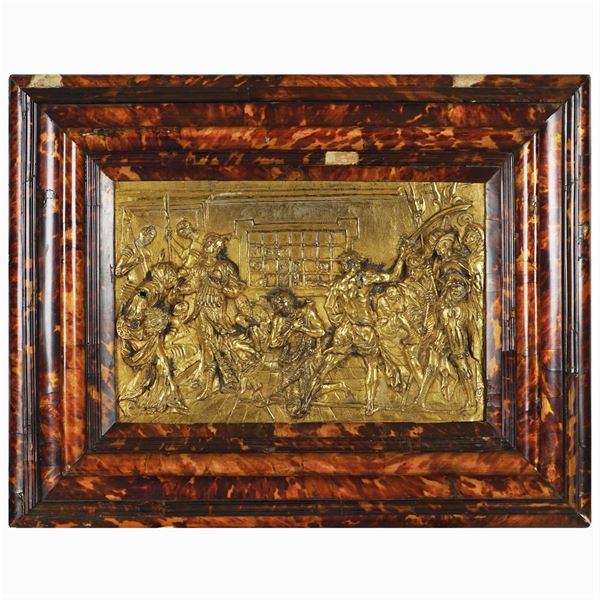 Gilded bronze plaque