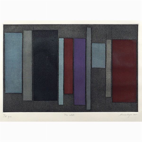 Toti Scialoja : Toti Scialoja  (Roma 1914 -  1998)  - Asta BOZZETTI E FIGURINI  - I - Colasanti Casa d'Aste