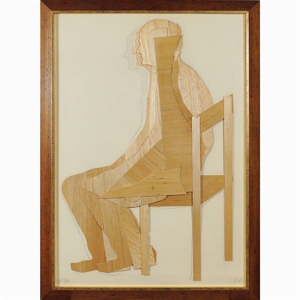 Mario Ceroli : Mario Ceroli  (Castel Frentano 1938)  - Asta BOZZETTI E FIGURINI  - I - Colasanti Casa d'Aste