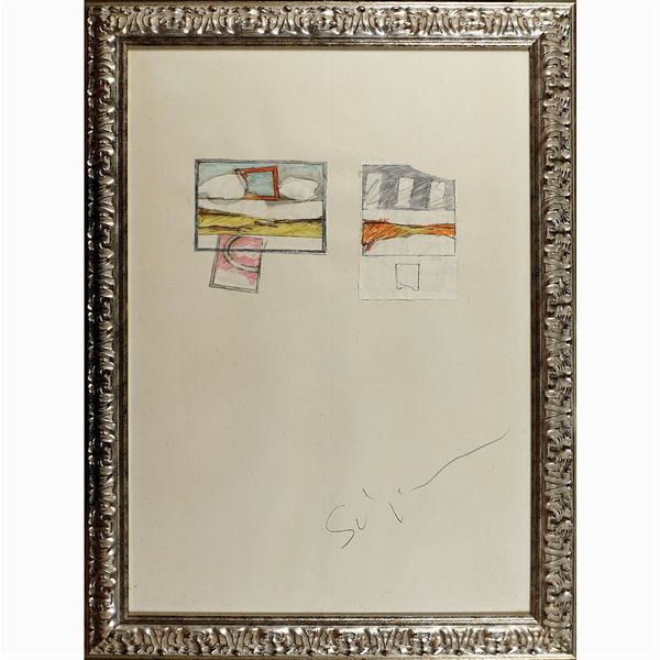 Mario Schifano : Mario Schifano  (Homs 1934 - Roma 1998)  - Auction Costume and sketches - I - Colasanti Casa d'Aste