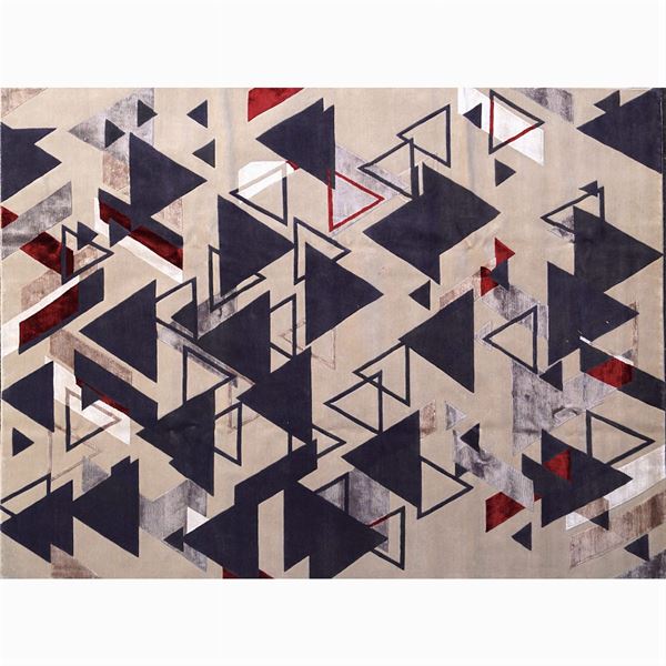 Wool and bamboo silk decorative carpet