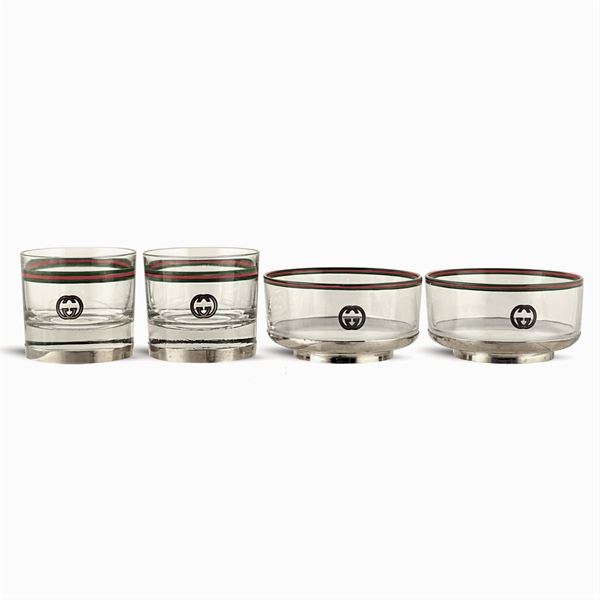 Gucci, vintagle glass table set