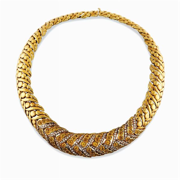 Collier semirigido in oro giallo 18kt