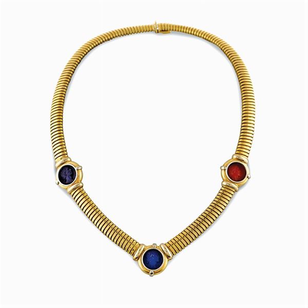18kt gold tubogas collier  - Auction Important Jewels & Fine Watches - Colasanti Casa d'Aste