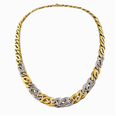 Collier in Oro a Due Colori 18kt