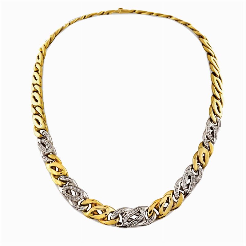 Collier in Oro a Due Colori 18kt