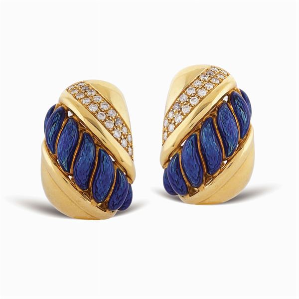 Orecchini bombè in oro giallo 18kt