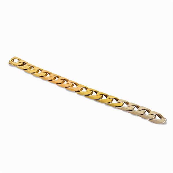 Bulgari, bracciale in oro a tre colori 18kt