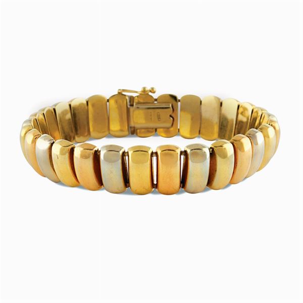 Bracciale in oro a tre colori 18kt