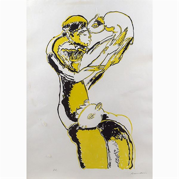 Remo Brindisi : Remo Brindisi  (Roma 1918 - Lido di Spina 1996)  - Auction Online Timed Auction Paintings and Prints - I - Colasanti Casa d'Aste