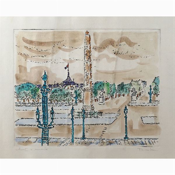 Orfeo Tamburi : Orfeo Tamburi  (Jesi 1910 - Parigi 1994)  - Auction Online Timed Auction Paintings and Prints - I - Colasanti Casa d'Aste
