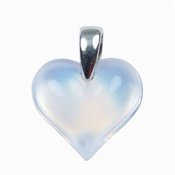 A Lalique heart pendant, "Amoureuse beaucoup"  (signed)  - Auction Online timed Auction Jewels and wacthes - III - Colasanti Casa d'Aste