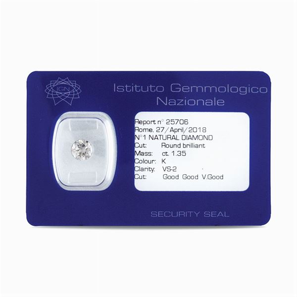 Diamante taglio brillante in blister ct 1,35