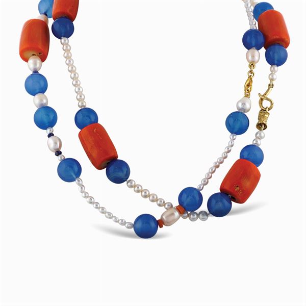 Two red coral necklaces