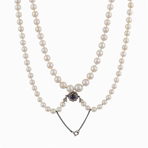Collana ad un filo di perle coltivate