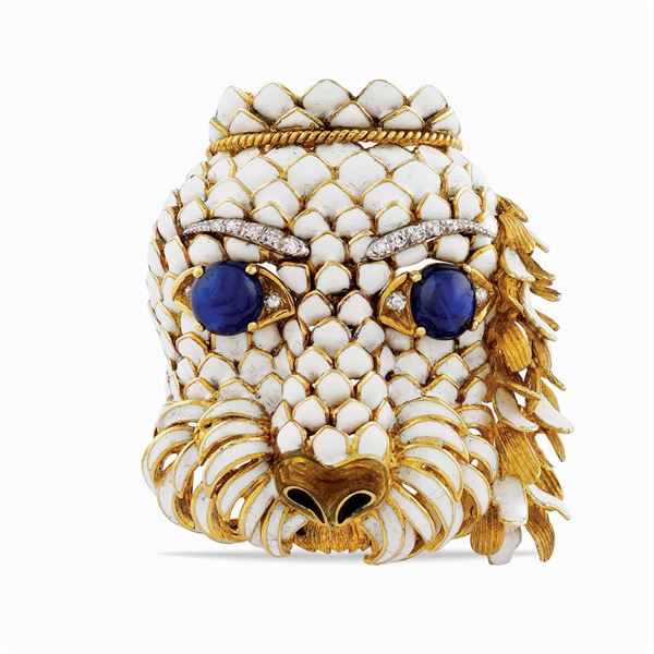 Spilla animalier in oro giallo 18kt