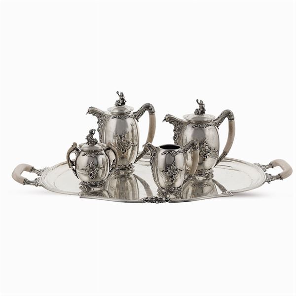 Silver coffee and tea service  (Italy, 1940s circa)  - Auction Fine Silver & The Art of the Table - Colasanti Casa d'Aste