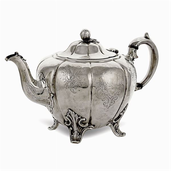 Silver teapot