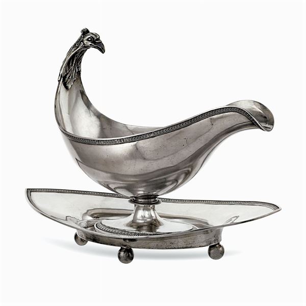 Salsiera in argento  (Francia, 1809 - 1819)  - Asta ARGENTI E L'ARTE DELLA TAVOLA  - Colasanti Casa d'Aste